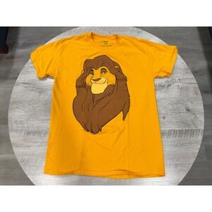 Disney Lion King Scar Graphic T Shirt Yellow Villain Cartoon Movie Tee M